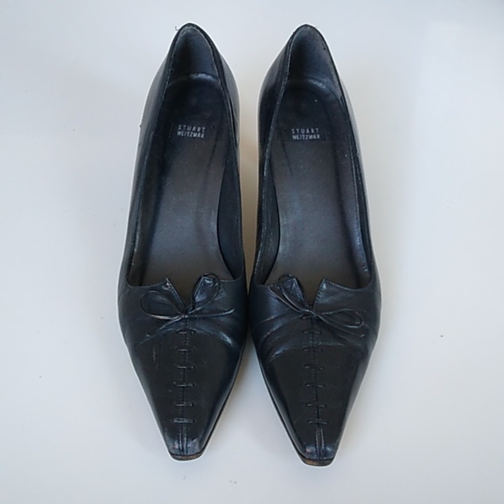 Stuart Weitzman Low Black Heels